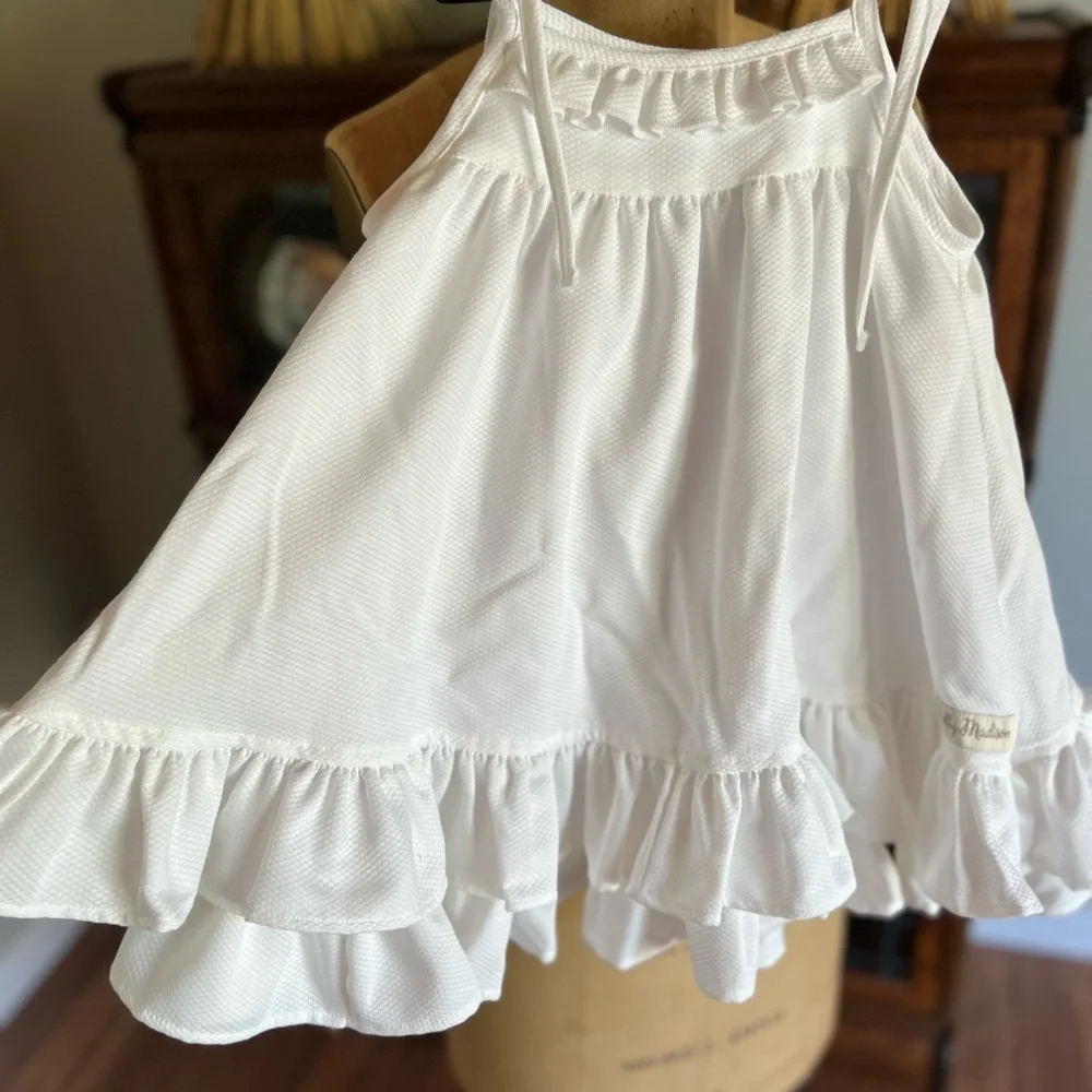 Nelly Madison girls white dress size 4